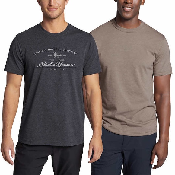 Eddie Bauer Men’s Graphic & Crew Tee, 2-Pack - Picture 11 of 12